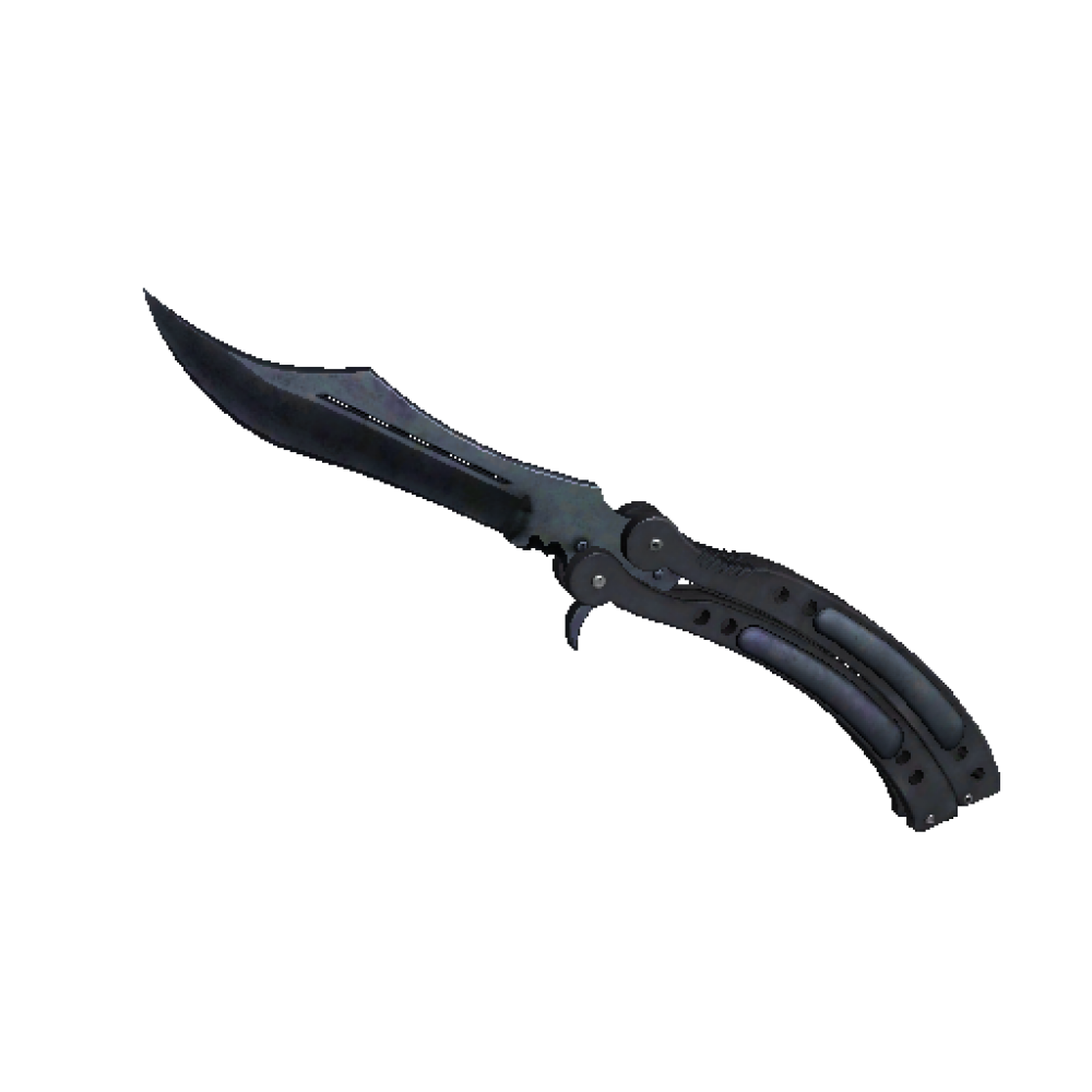 Butterfly Knife | Blue Steel (Well-Worn) Butterfly Knife | Blue Steel (Well-Worn)