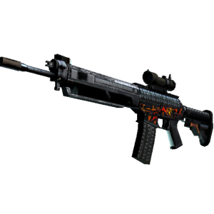 StatTrak™ SG 553 | Heavy Metal (Well-Worn)